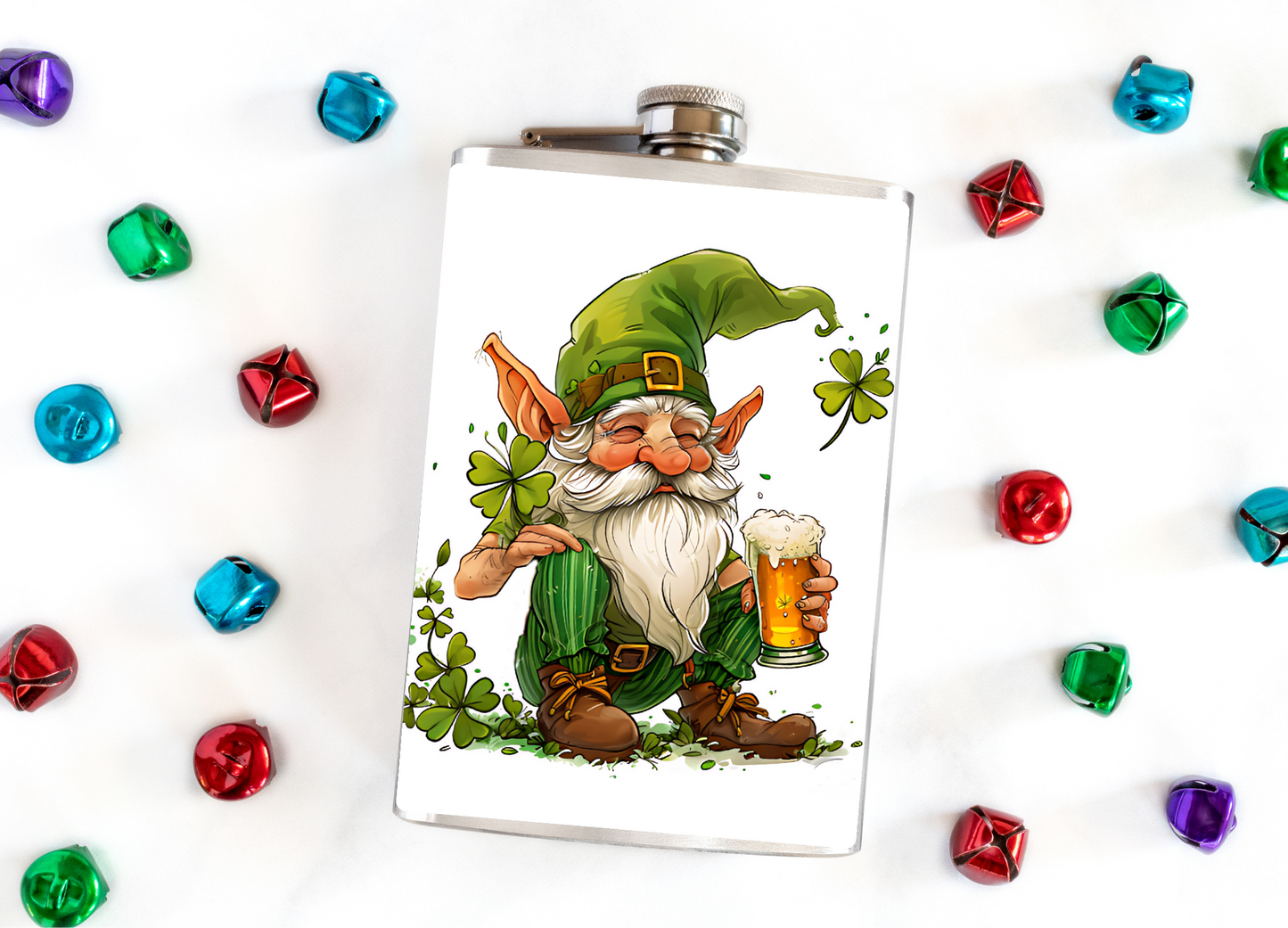 White Beard  Beer Gnome Flask