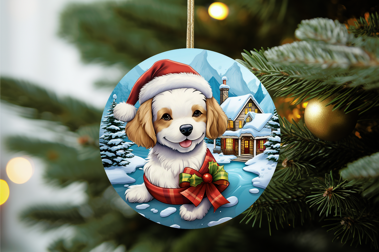 Ceramic Personalized Dog Ornament