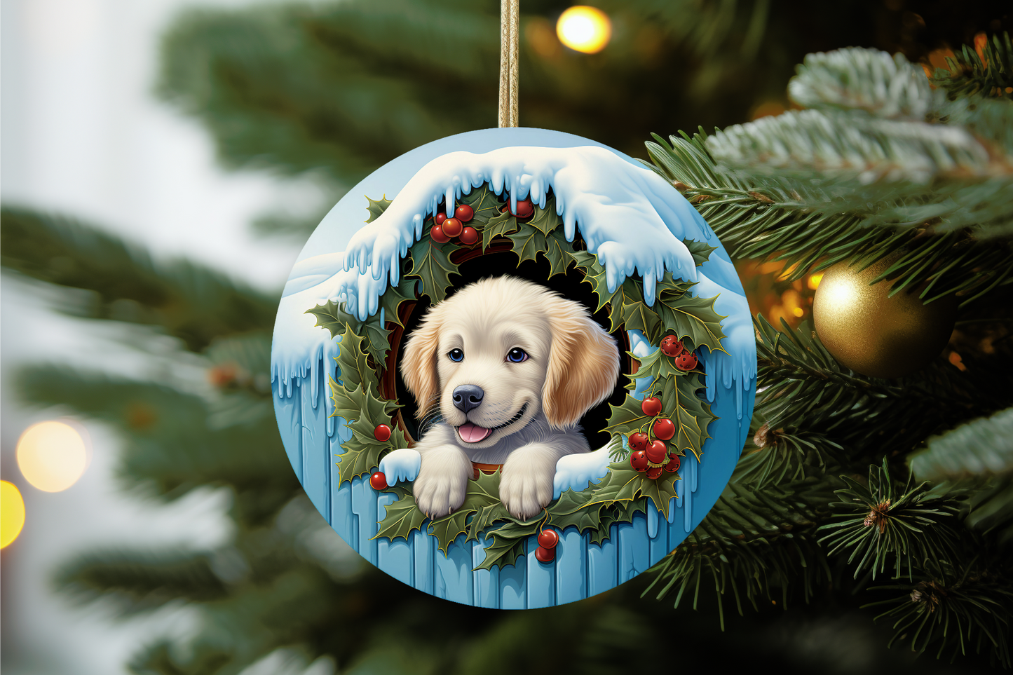 Ceramic Personalized Dog Ornament