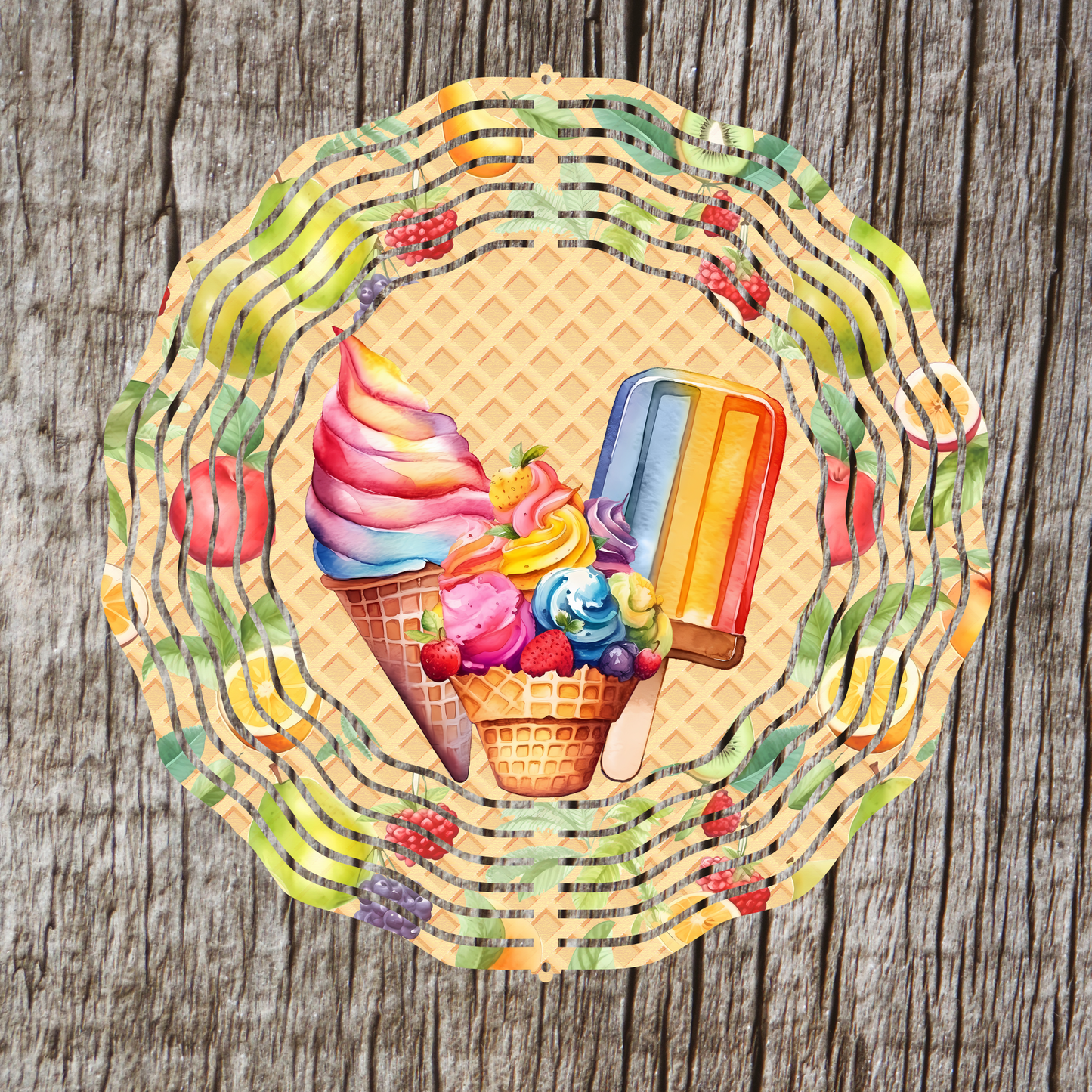 Rainbow Ice Cream Wind Spinner