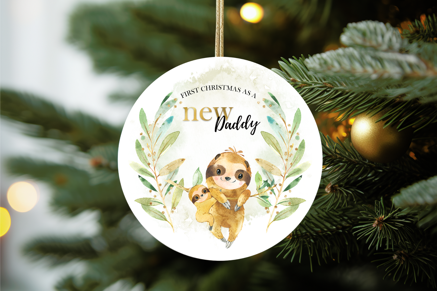 Sloth Baby/Family First Christmas Ornament