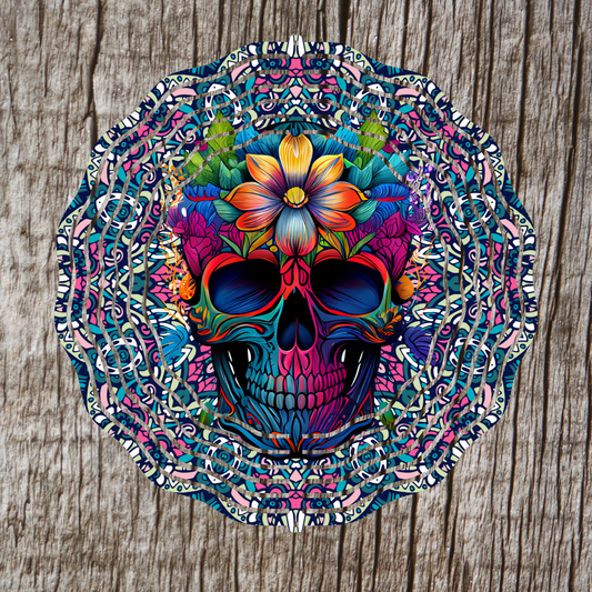 Sugar Skull Wind Spinner