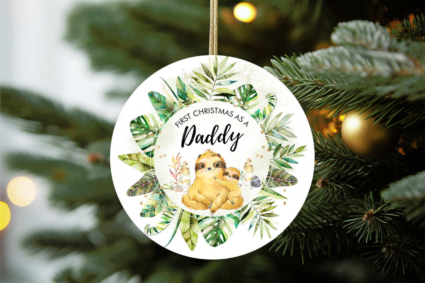 Sloth Baby/Family First Christmas Ornament