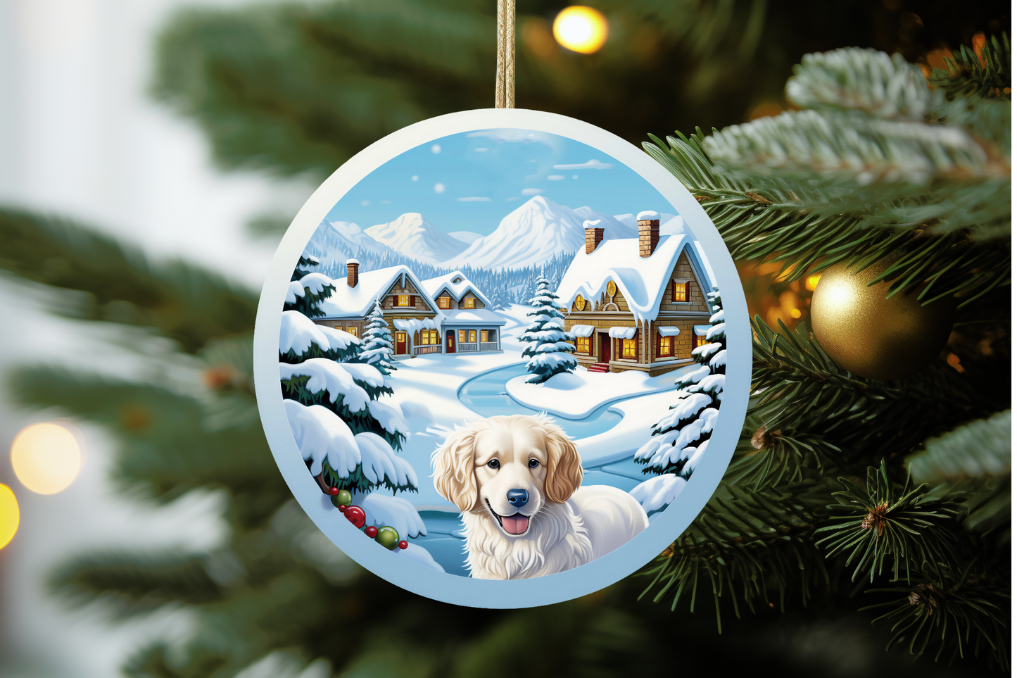 Ceramic Personalized Dog Ornament