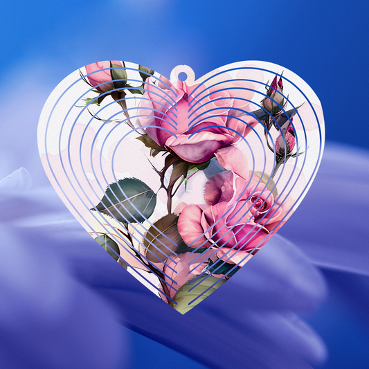 Roses Heart-Shaped Wind Spinner