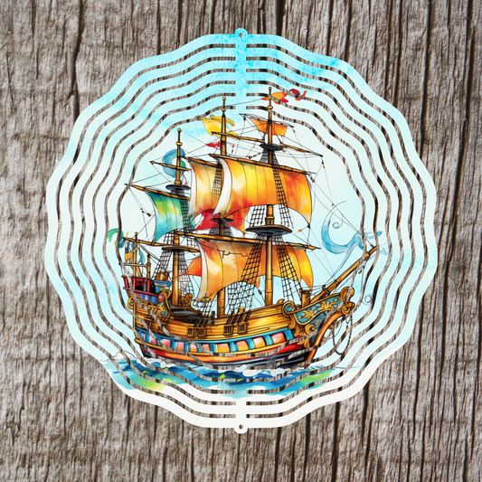 Sailing Ship Wind Spinner