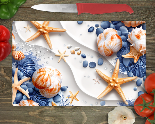 Starfish & Shells Cutting Board