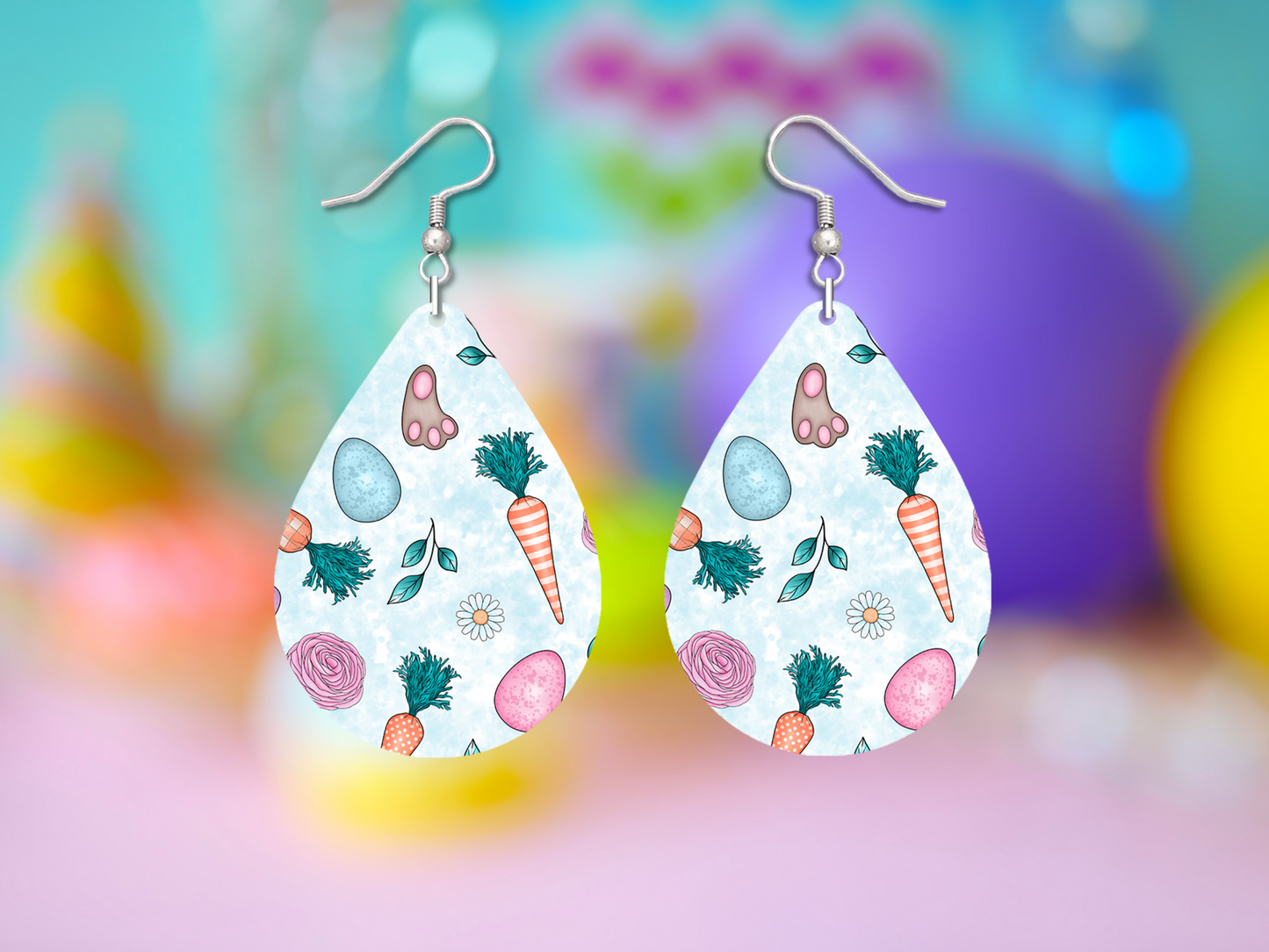 Easter Confetti Teardrop Earrings