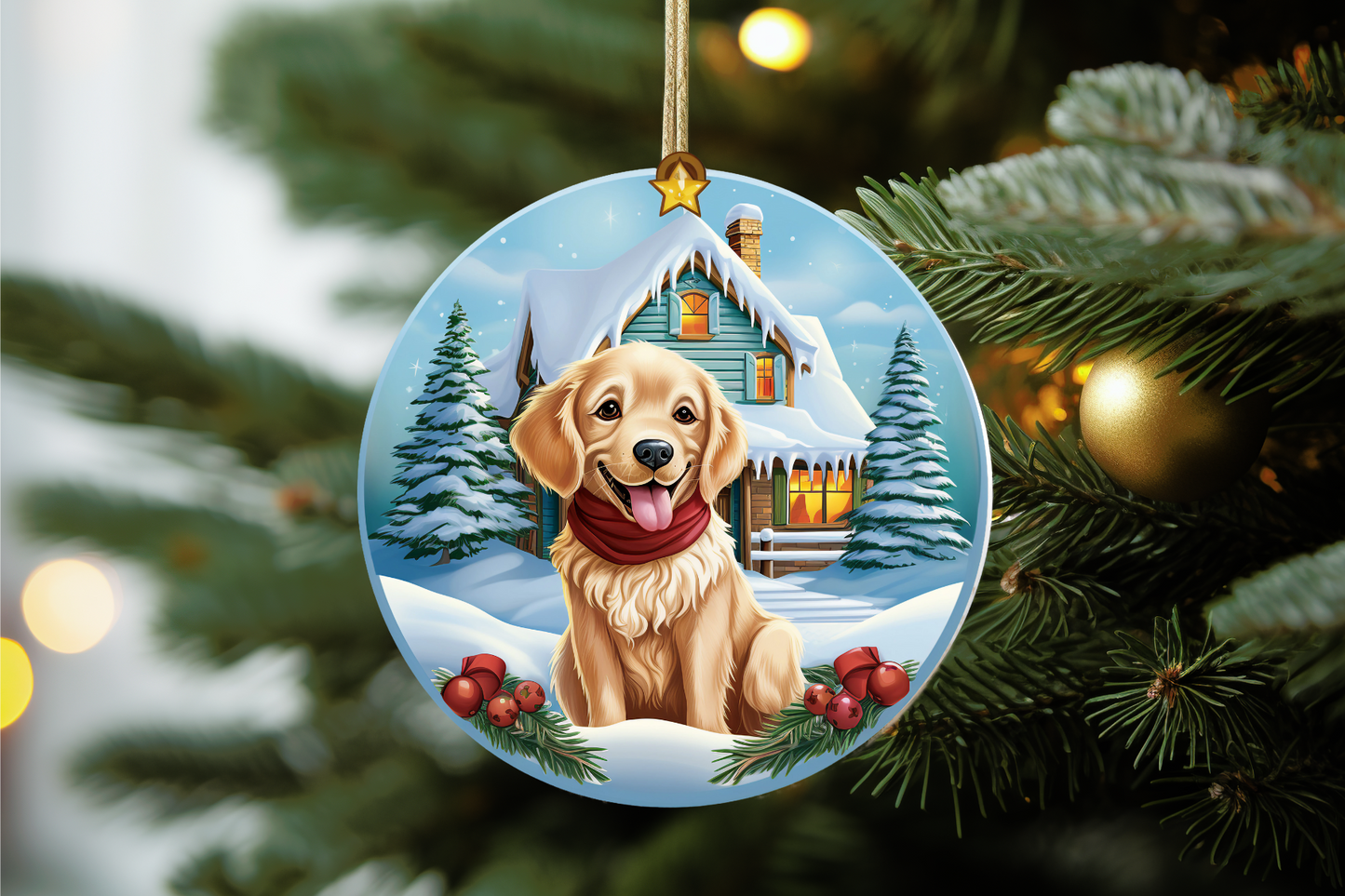 Ceramic Personalized Dog Ornament