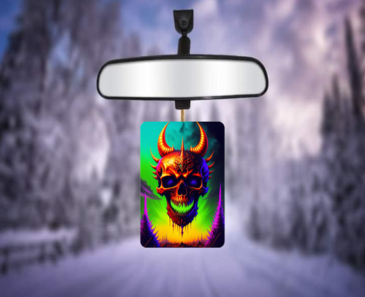 Skull With Horns Rectangular Air Fresheners