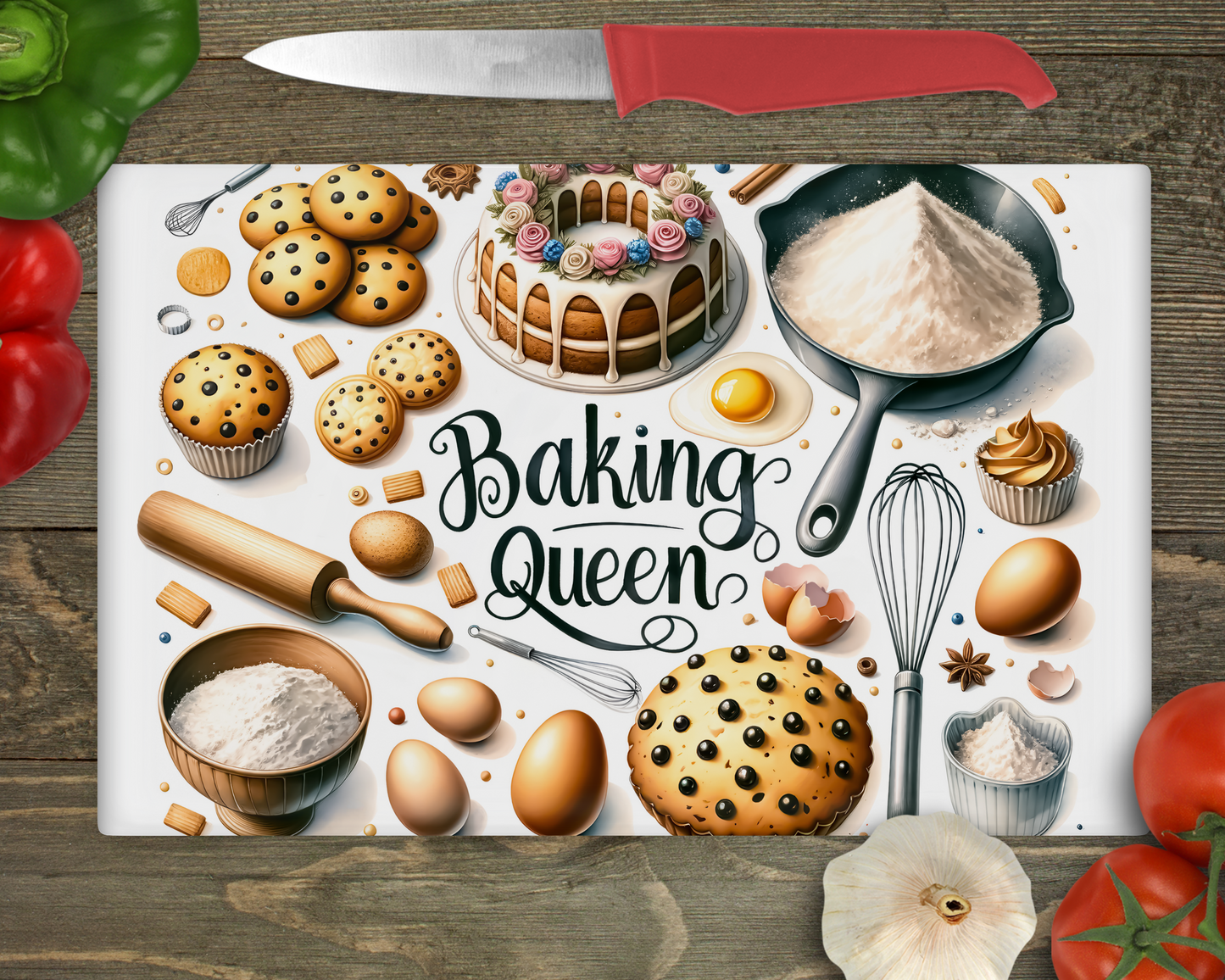 Baking Queen Version 2 Cutting Board