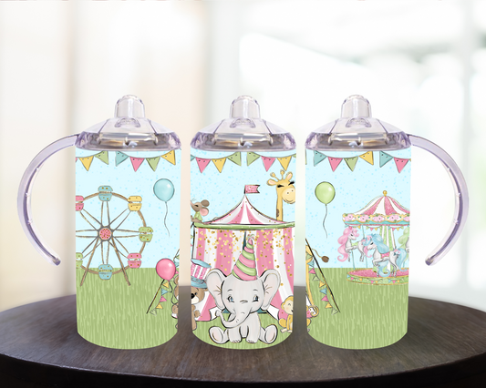 Elephant At Circus 12 oz Sippy Cup