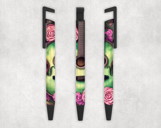 Guitar And Flowers Pen