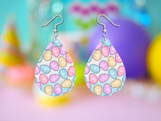 Layered Easter Egg Teardrop Earrings