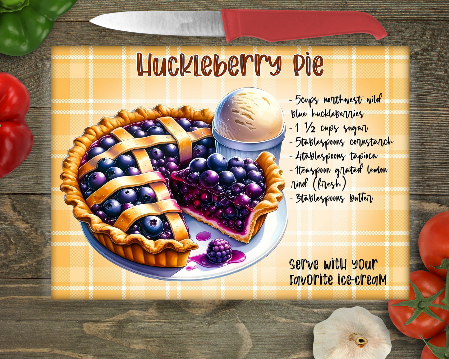 Huckleberry Pie Cutting Board