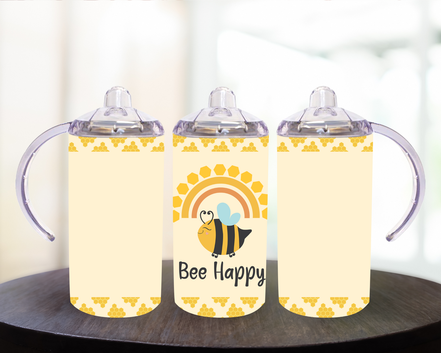 Bee Happy Cream 12 oz Sippy Cup