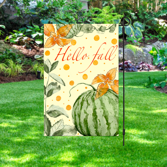 Hello Fall Garden Flag