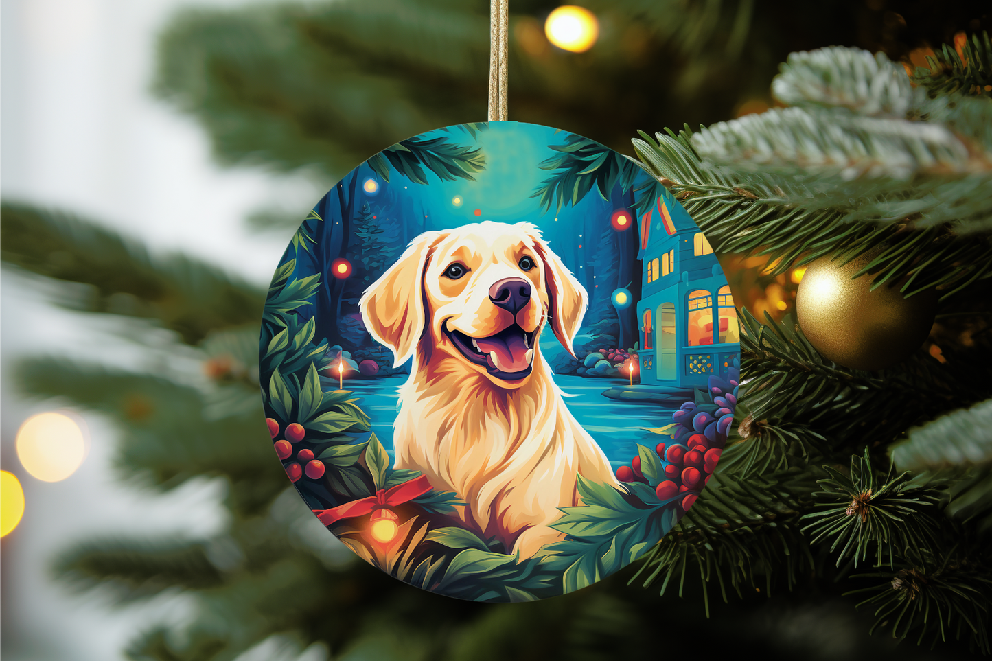 Ceramic Personalized Dog Ornament