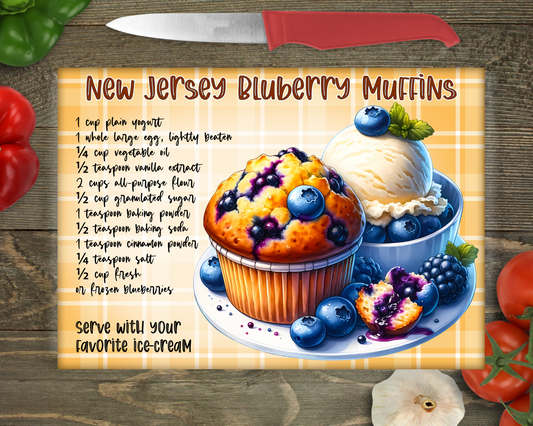 New Jersey Blueberry Muffins Cutting Board