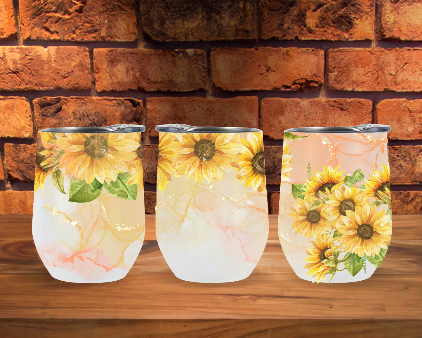 Sunflower Wine Glass Tumbler