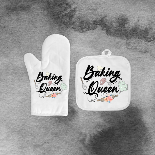 Baking Queen Mitt and Pot Holder Set