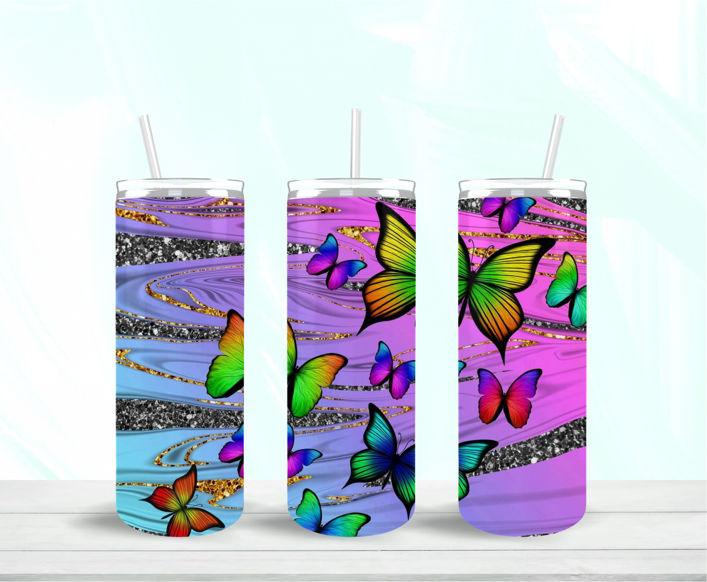 Butterfly Skinny Tumbler