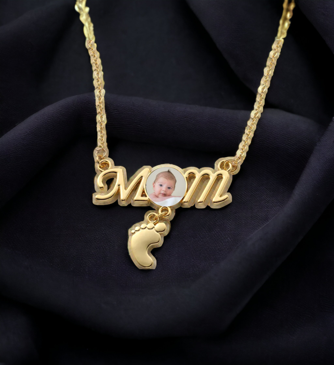 Mom Necklace With Custom Photo