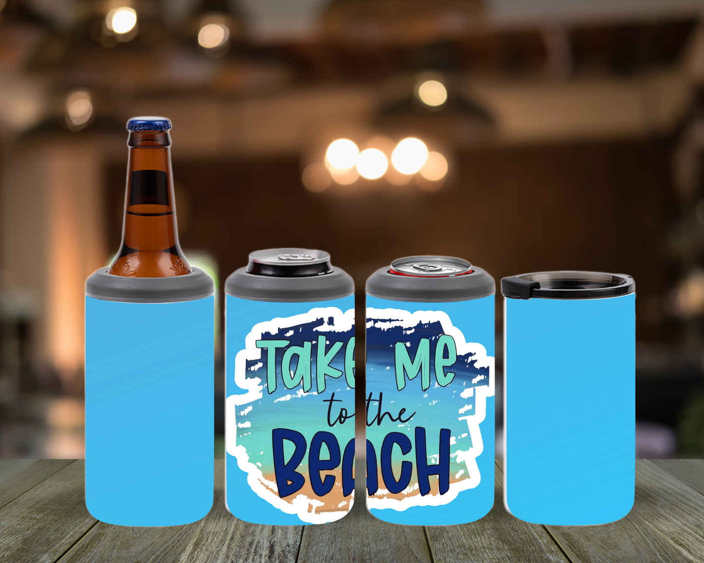 Take Me To The Beach 4-in-1 Can Cooler