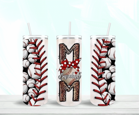 Baseball Mom Skinny Tumbler