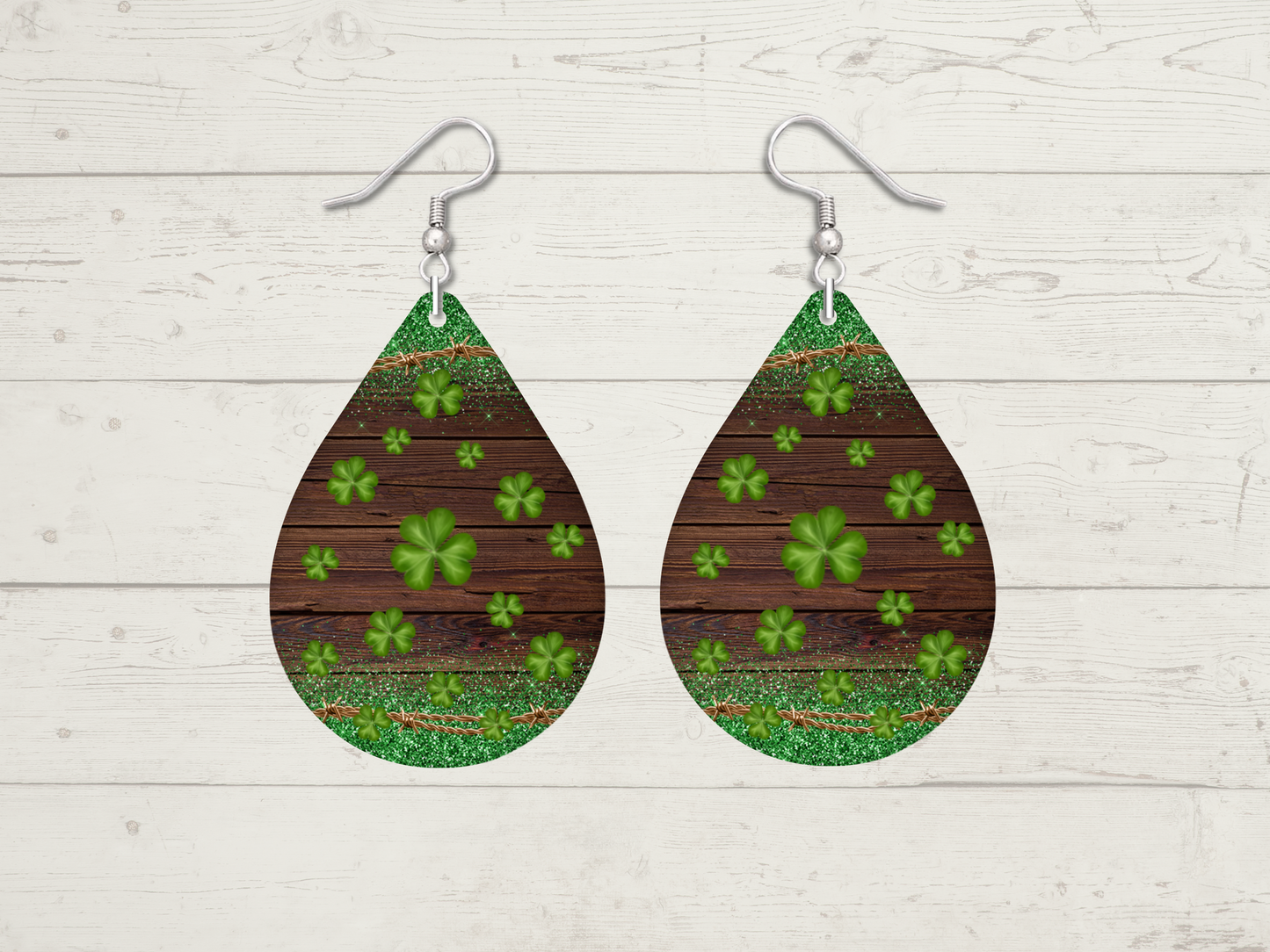 Shamrock Teardrop Earrings