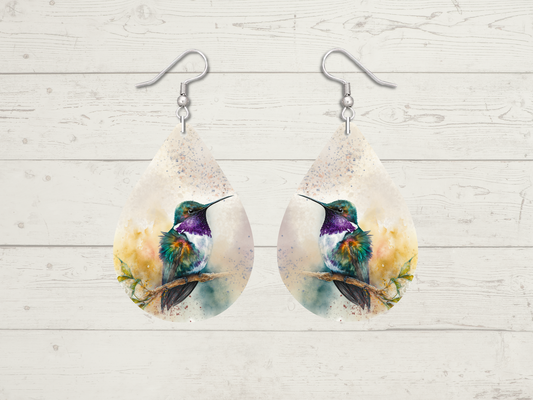 Hummingbird Teardrop Earrings