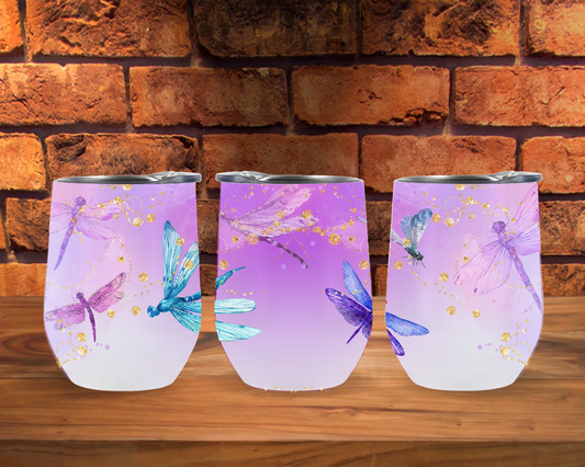 Dragonflies Wine Glass Tumbler