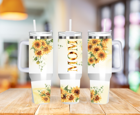 Mom Sunflowers 40 ounce Coffee Mug Tumblers