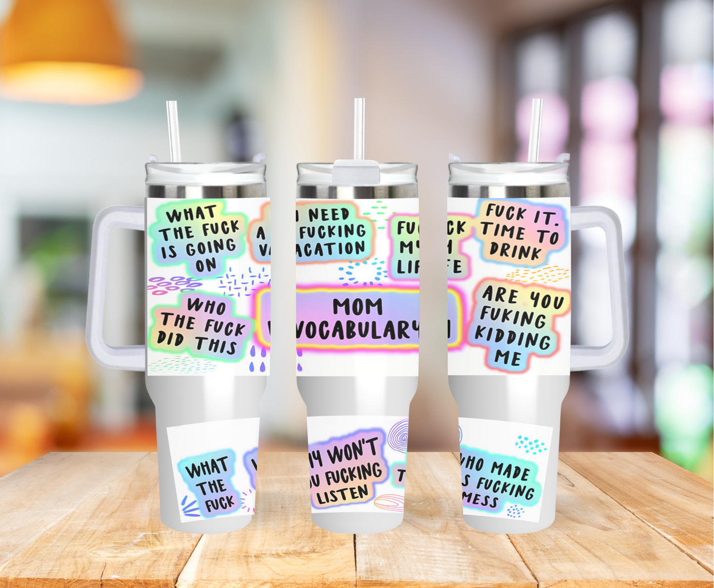 Mom Vocabulary 40 ounce Coffee Mug Tumblers