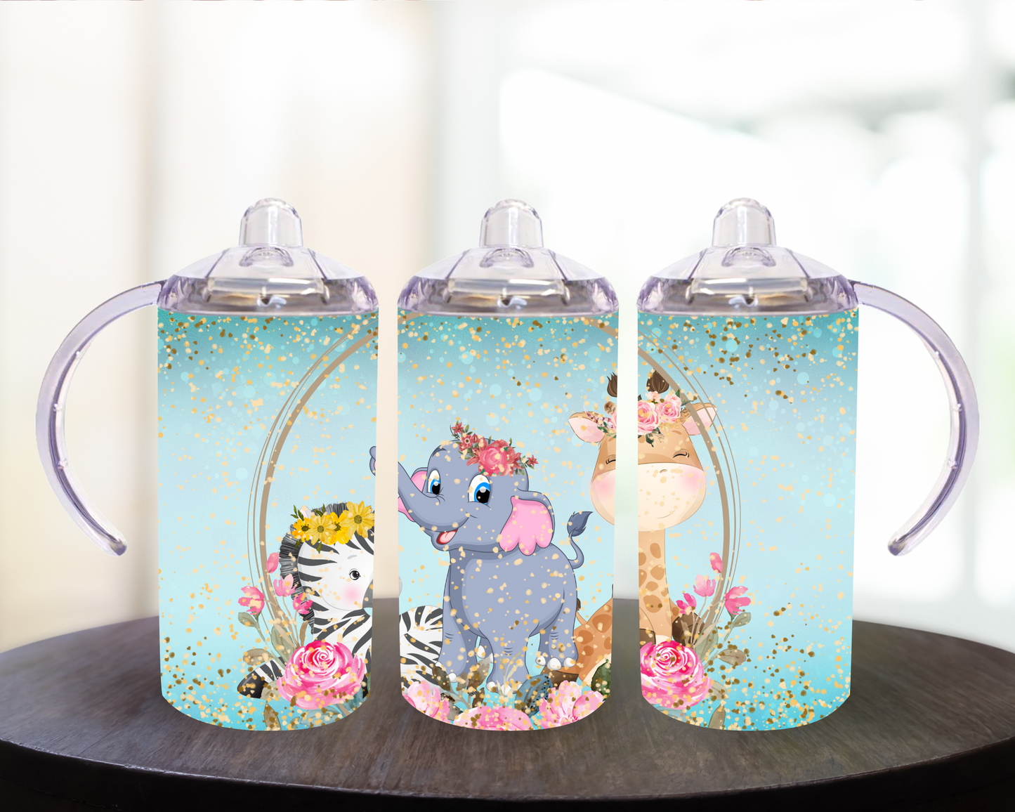 Safari Animals 12 oz Sippy Cup