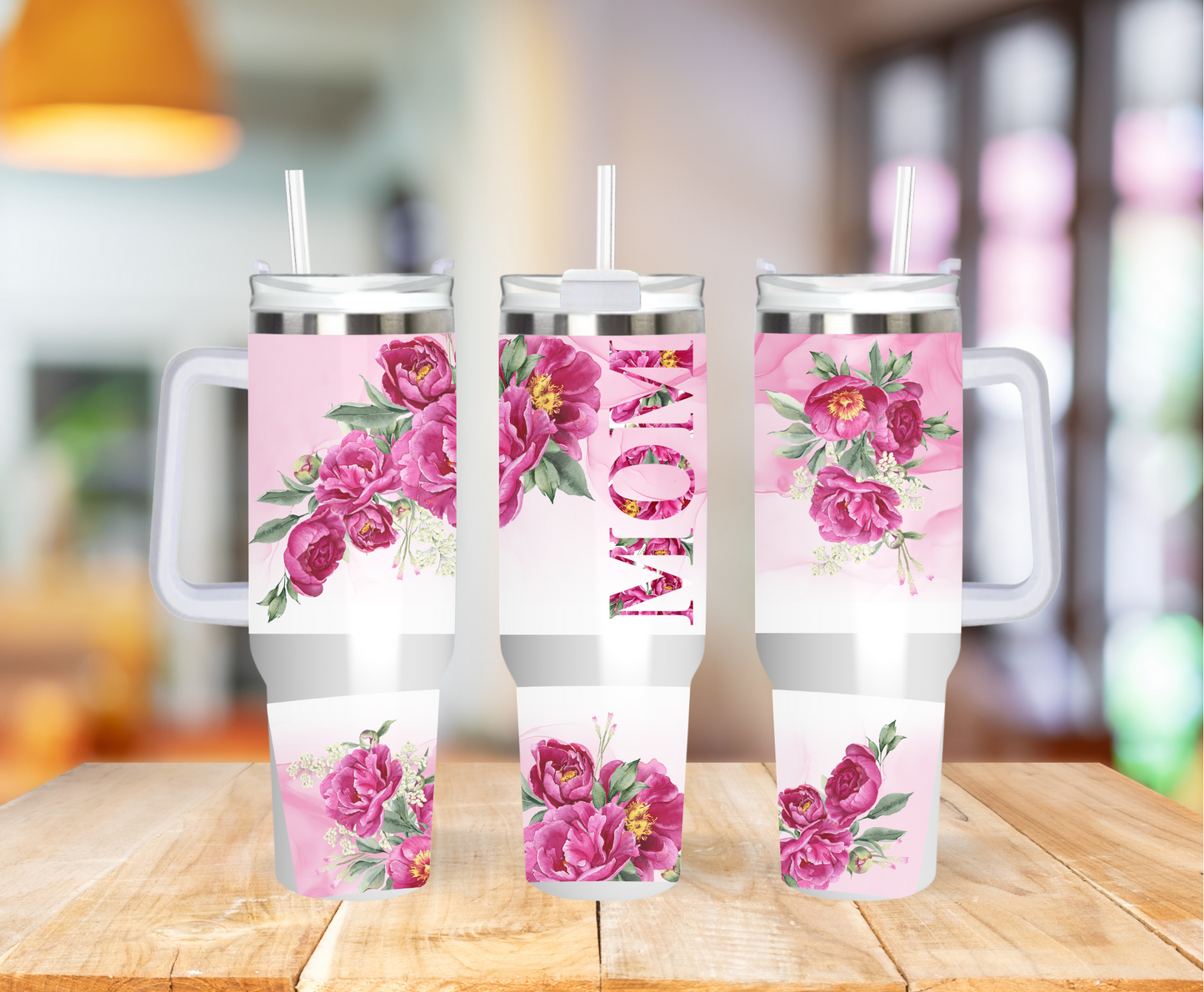 Mom Pink Bouquet 40 ounce Coffee Mug Tumblers