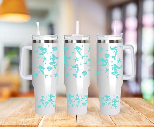 Teal Mermaids 40 ounce Coffee Mug Tumblers