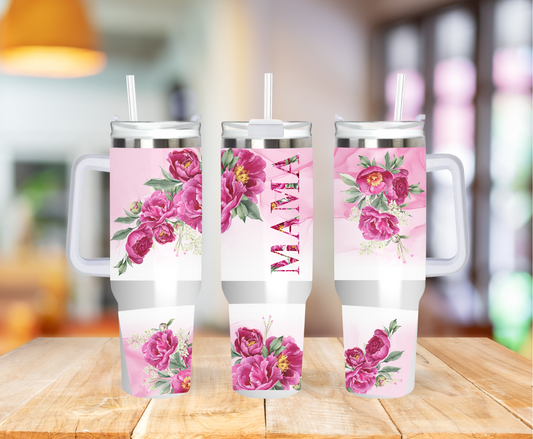 Mama Pink Bouquet 40 ounce Coffee Mug Tumblers