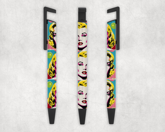 Marilyn Monroe Andy Warhol Pink/Teal Large Image Pen