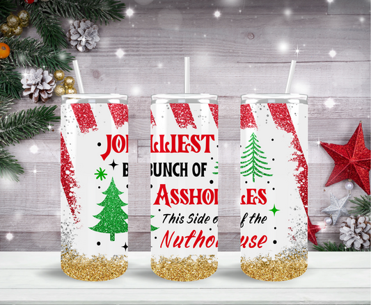 Jolliest Bunch Skinny Tumbler