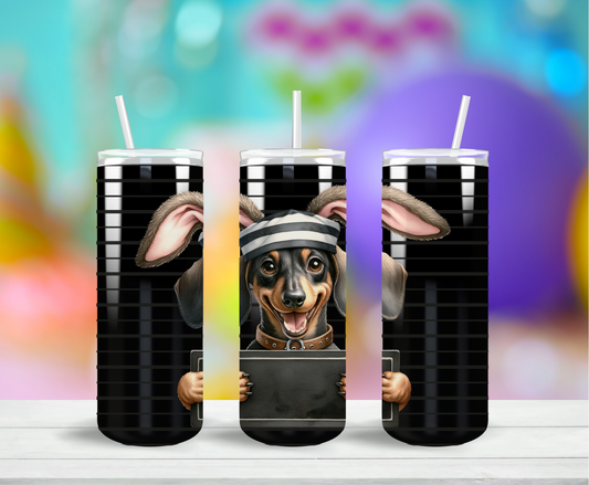 Dachshund Easter Personalized Skinny Tumbler