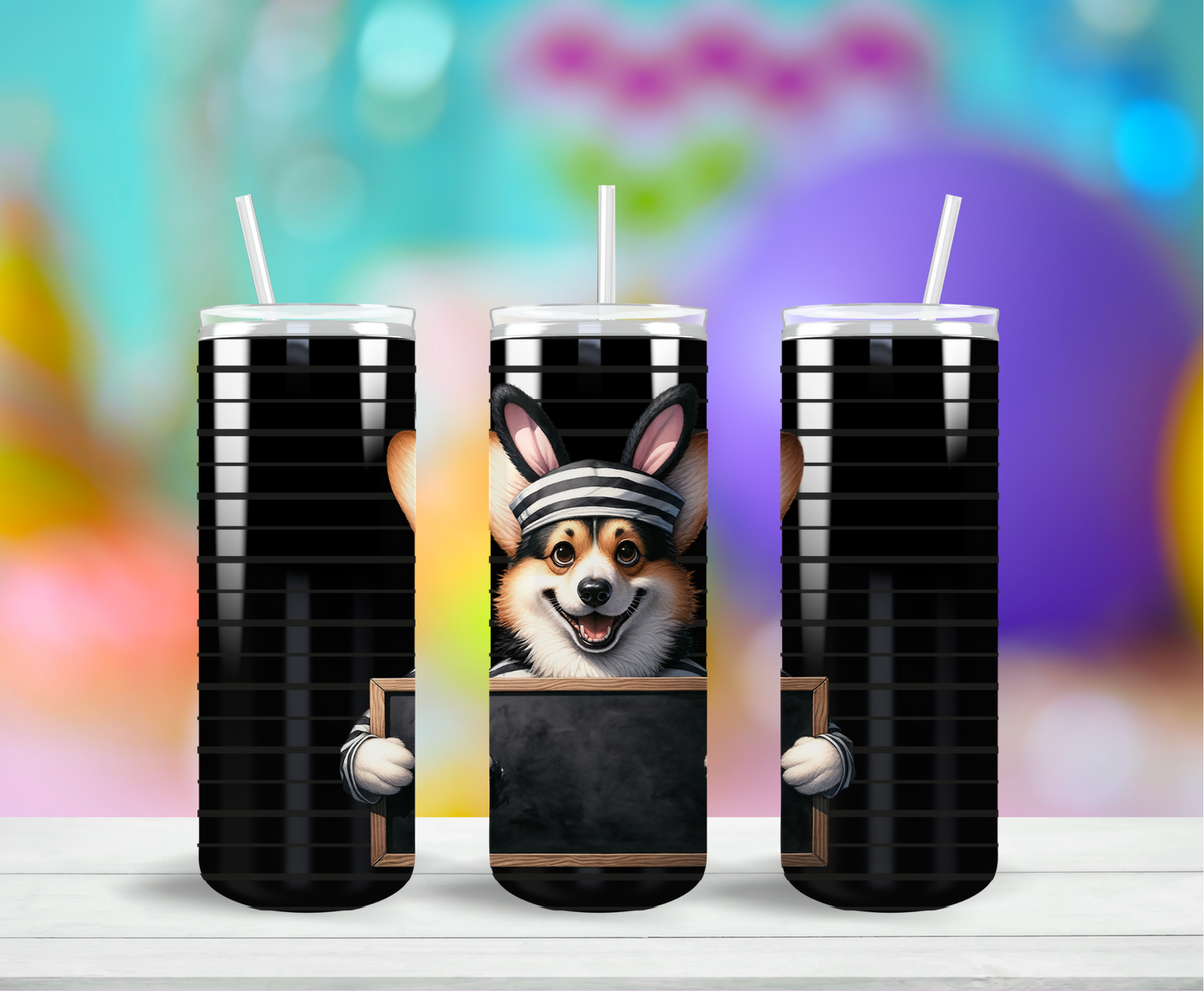 Corgi Easter Personalized Skinny Tumbler