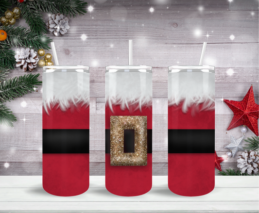 Santa Belt Skinny Tumbler