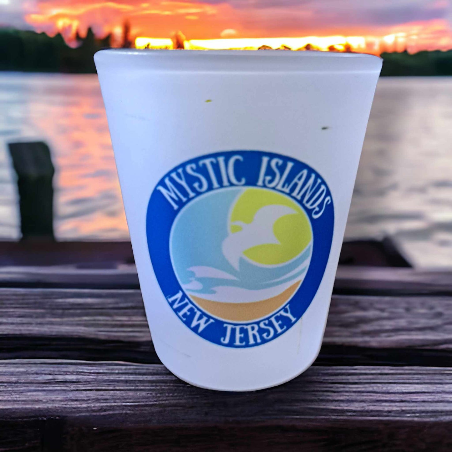 Mystic Islands New Jersey Frosted Shot Glass