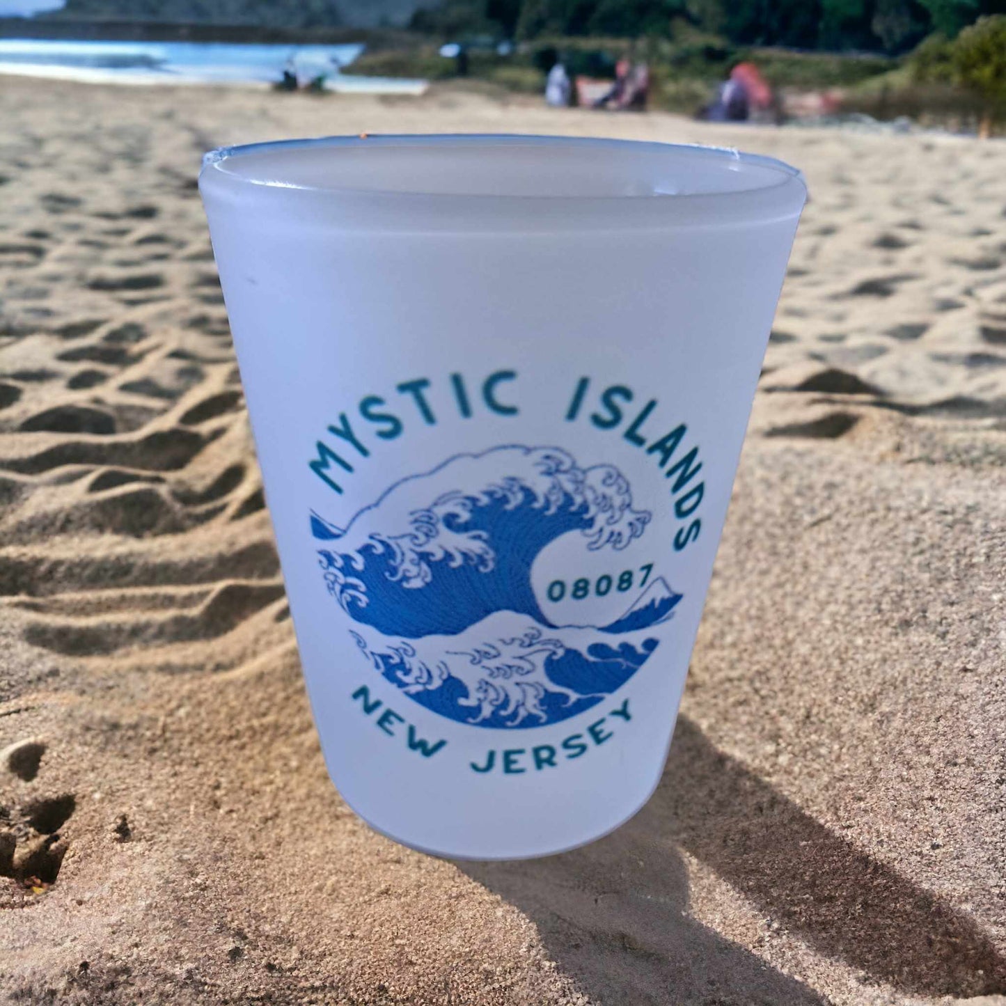 Mystic Islands Waves Frosted Shot Glass