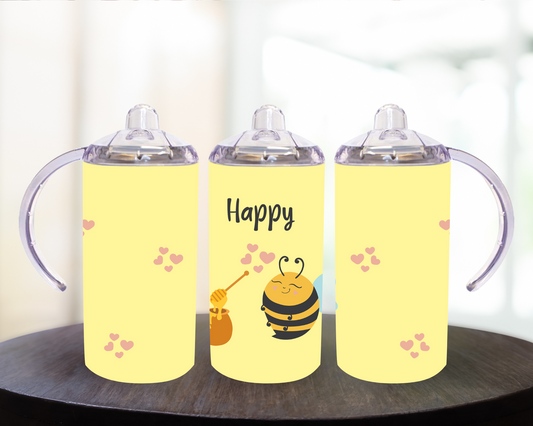 Happy Bee with Honey 12 oz Sippy Cup