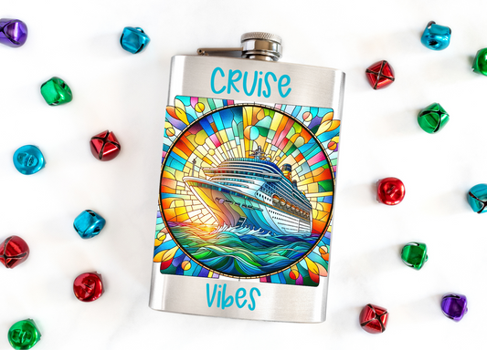 Cruise Vibes Stained Glass Flask