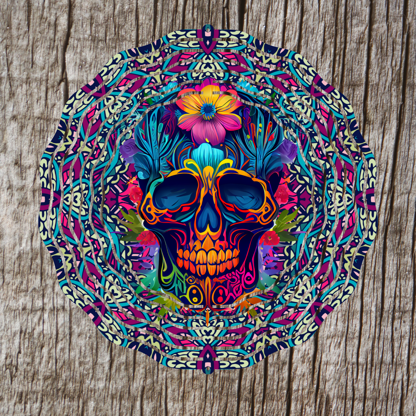 Sugar Skull Wind Spinner