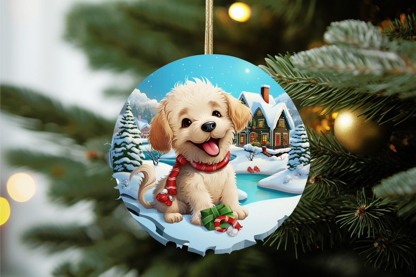 Ceramic Personalized Dog Ornament