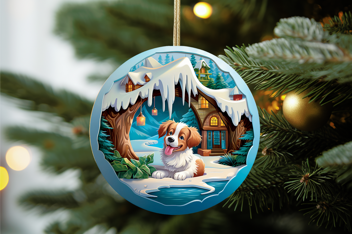 Ceramic Personalized Dog Ornament